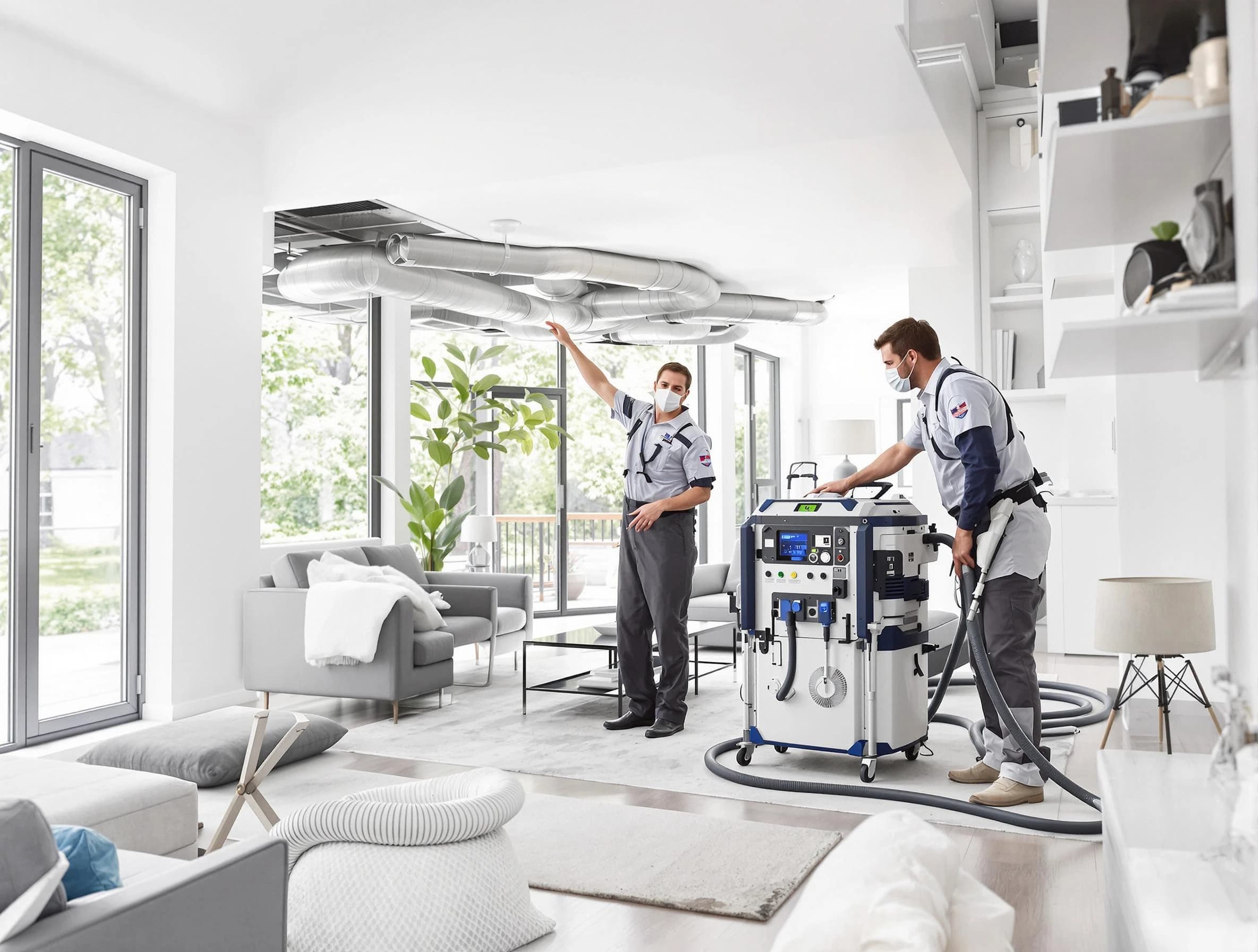 Chamberlayne Air Duct Cleaning professional conducting pure air duct cleaning with state-of-the-art equipment in Chamberlayne