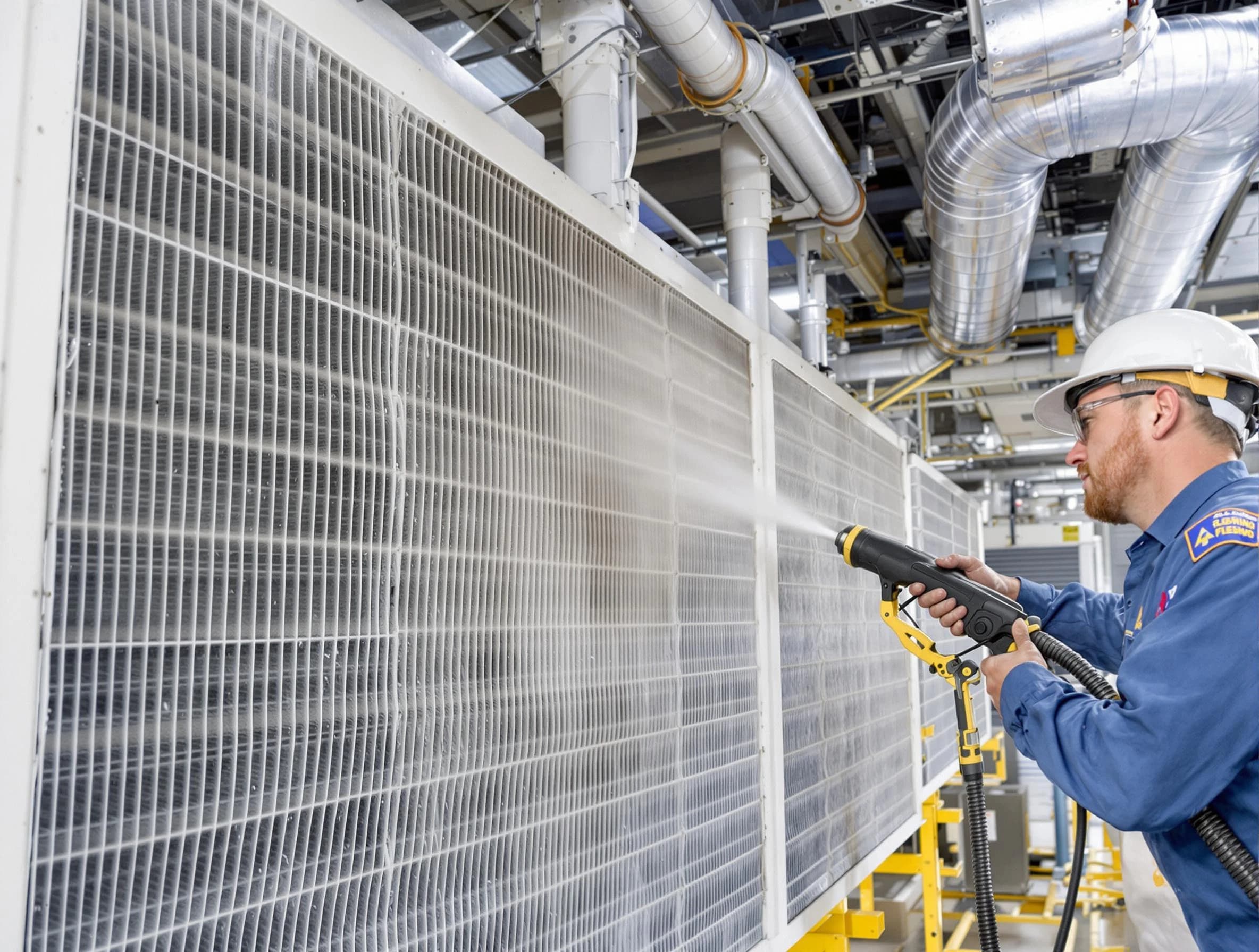 Professional commercial coil cleaning by Chamberlayne Air Duct Cleaning in Chamberlayne