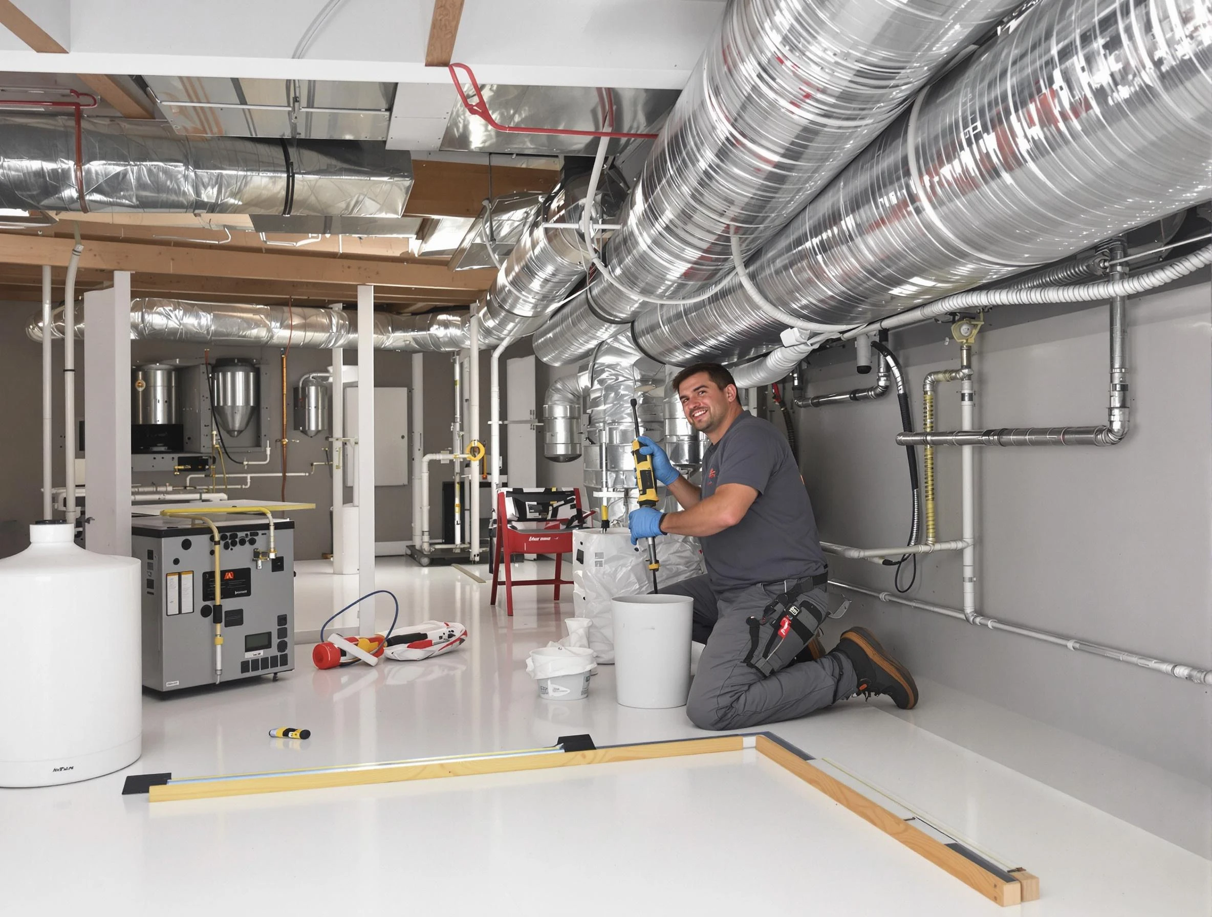 Professional duct sealing service by Chamberlayne Air Duct Cleaning in Chamberlayne