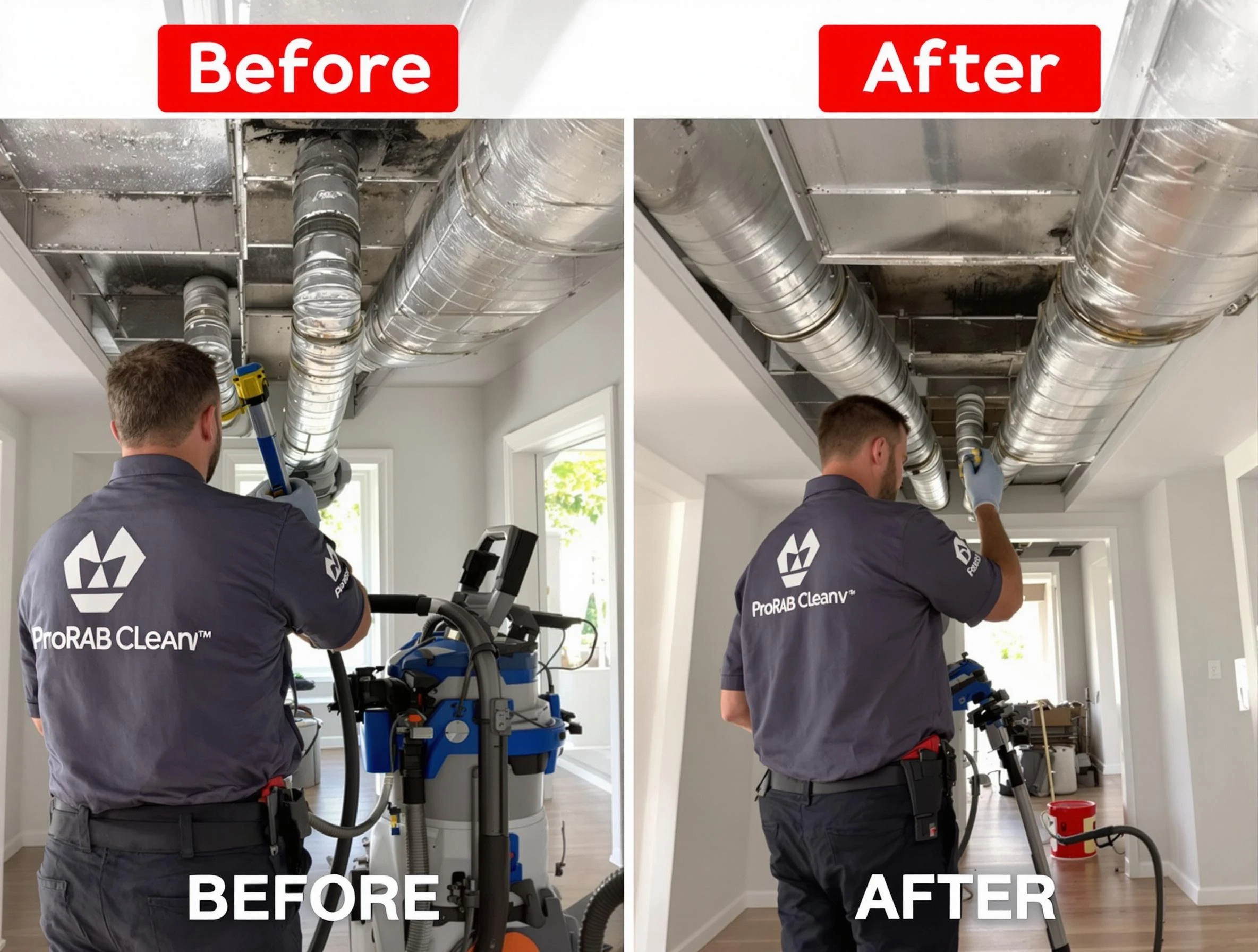 Chamberlayne Air Duct Cleaning expert performing thorough residential duct cleaning in a Chamberlayne home